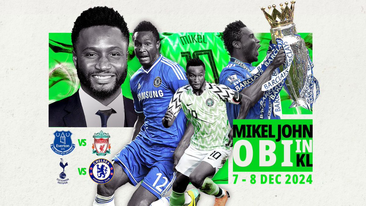 stadiumastro's tweet photo. 𝐀 𝐋𝐄𝐆𝐄𝐍𝐃 𝐈𝐍 𝐊𝐔𝐀𝐋𝐀 𝐋𝐔𝐌𝐏𝐔𝐑

That's right, you're seeing that right! We're excited to welcome John Obi Mikel to Kuala Lumpur this weekend!

Be sure to catch the Chelsea legend on Astro Grandstand (CH810) &amp; Astro Premier League 1 (CH811)!

#AstroEPL #JohnObiMikel https://t.co/pBZZZDVSma