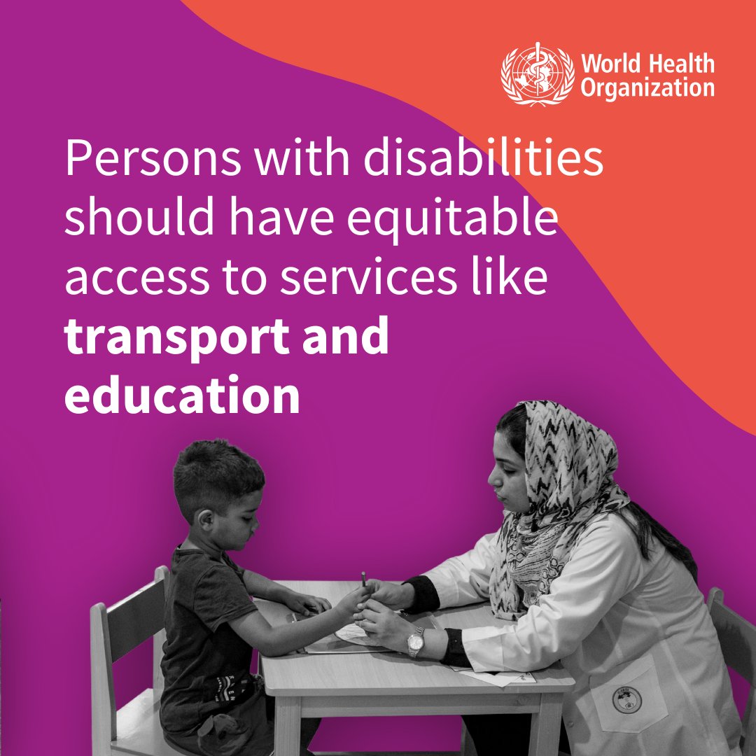 Accessibility to services, like transport and education, is key for persons with disabilities to thrive.

Equitable access to these services isn’t optional—it’s essential.

Let’s break barriers and build inclusive systems.

bit.ly/417LJYm