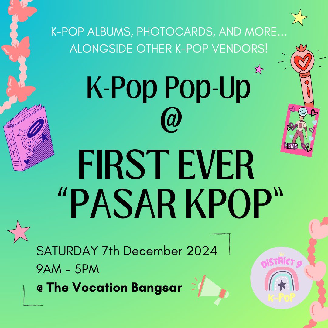 district9kpop's tweet photo. Announcing free top loaders (AND MORE FREEBIES!) at my booth if you purchase albums, PCs, and PC holders! (while stocks last!)

LOCATION: The Vocation @ Menara UOA (Right at the exit of LRT Bangsar!)
DATE: Saturday, 7th December 2024
TIME: 9AM - 5PM

#pasarkpop #district9kpop https://t.co/sUYBwAmAJQ
