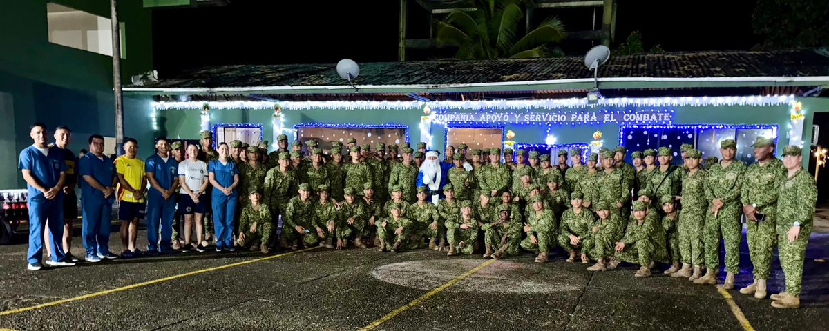 FNP_ArmadaCol's tweet image. 🌲En Guapi - Cauca, los tripulantes del #BFLIM42 con alegría le dieron bienvenida a la temporada navideña, en cada espacio decorado pusieron en práctica su creatividad, trabajo en equipo, recordando las tradiciones que en cada año se comparte en familia. 

 #EspírituNavideño