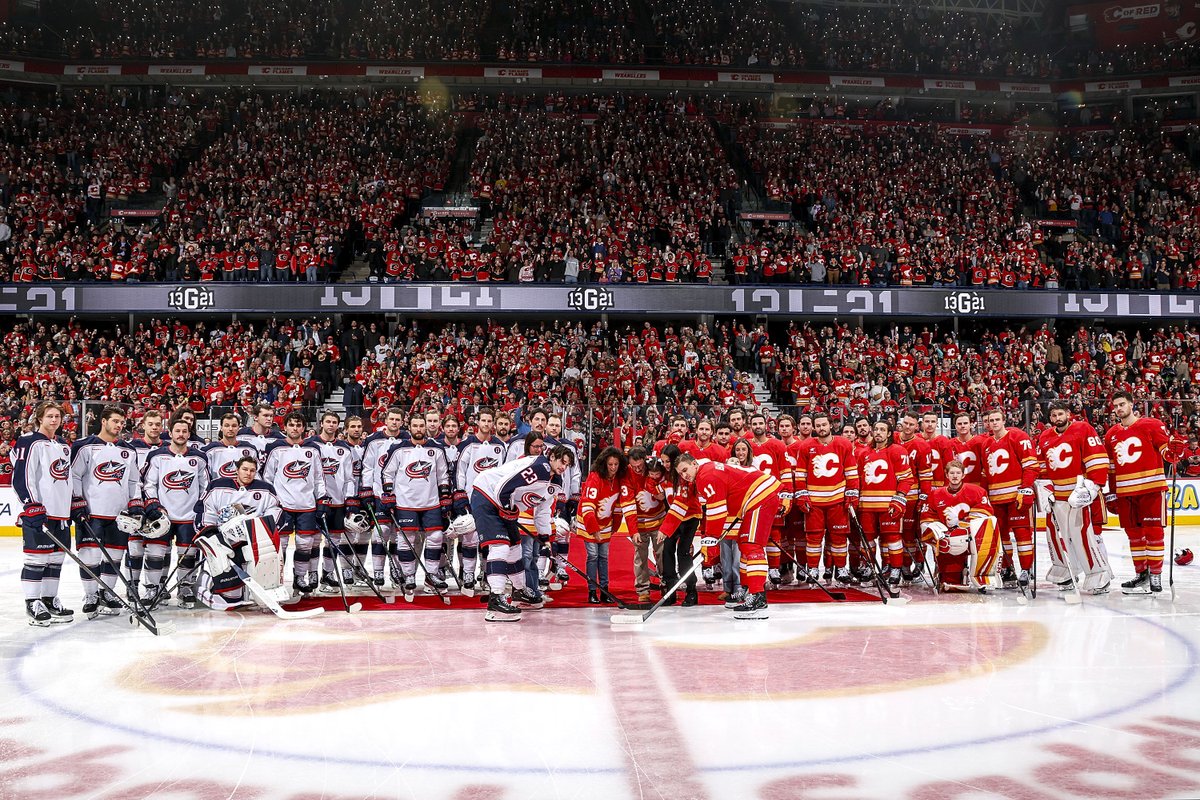 NHLFlames's tweet photo. We love you, Gaudreau family ❤️ https://t.co/K2NFgqLxFL