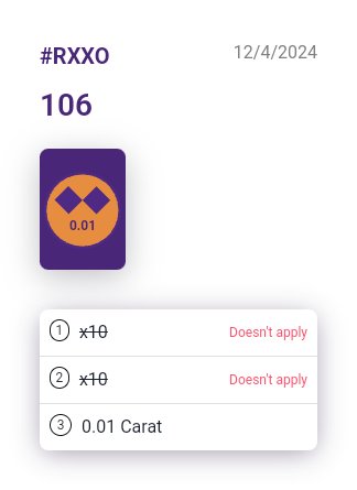 5Reena_thakur's tweet image. Today's Win 🟠 🎡Spin and Win 🙌 
.
.
Visit rxxo.io, Signup, Spin, Win 💎💎 and 🌟start your digital journey today! 👏 #DigitalDiamonds #RXXO #UnlockYourPotential #Innovation #DigitalJourney