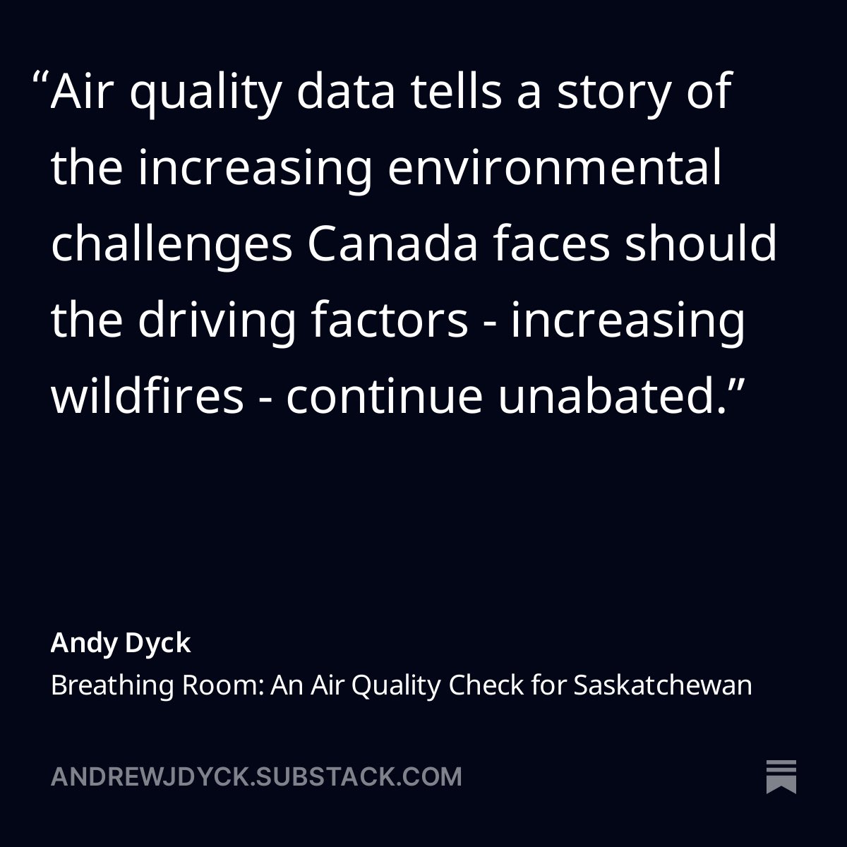 Air quality data in Canada shows the large impact that increasing wildfire activity has on Canadians. Take a look at my analysis below.

open.substack.com/pub/andrewjdyc…

#climatechange #wildfires #airquality #yqr #sk #yxe #skpoli