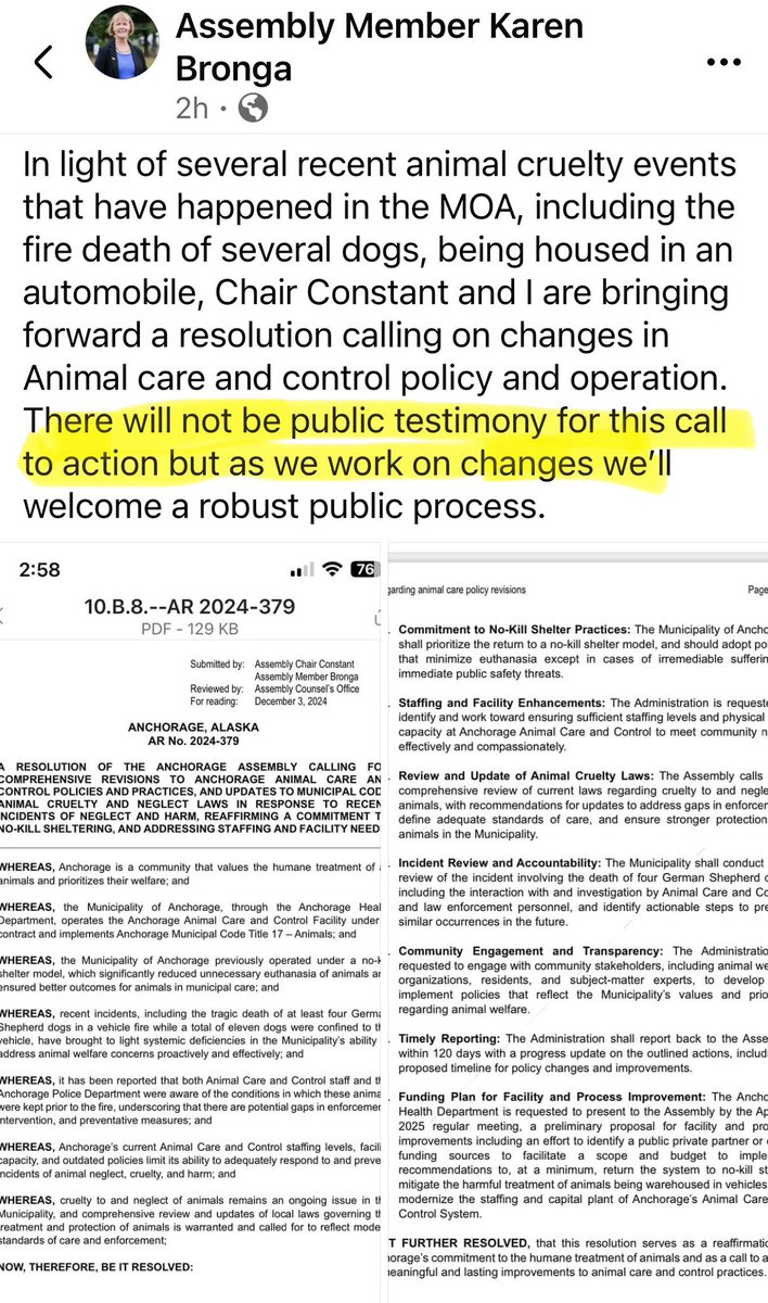 politadick's tweet photo. #MOA is working hard at making #Anchorage unlivable…
If you don’t get hit while crossing a street. You might just find yourself getting shot.
Now they are targeting our pets.
#AncAssembly
#AKLeg
#Politadick https://t.co/rWJbRl9cRe