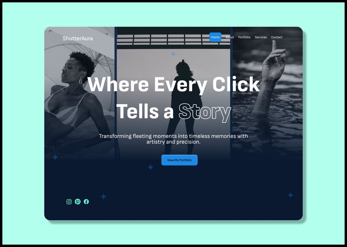 Iceyondeck's tweet image. ✨Hero Section for ShutterAura✨

What’s more important on a photographer’s website: design or functionality?
#CreativeWebDesign #DailyUI
