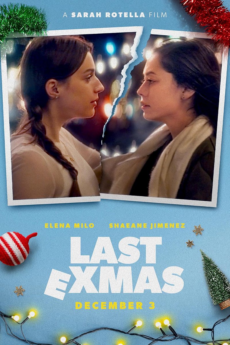 Gabycolmenaress's tweet photo. ¿Ya vieron 'Last ExMas'? Si buscan algunas risas y una historia de amor lésbico con final feliz. #recomendada Maggie y Jules, ex novias, se reencuentran para 🎄en su pueblo tras años. Perfecta para pasar el rato y añadir a la colección navideña les. #LastExMas #peliculaslesbicas https://t.co/0wFaQmOAMe