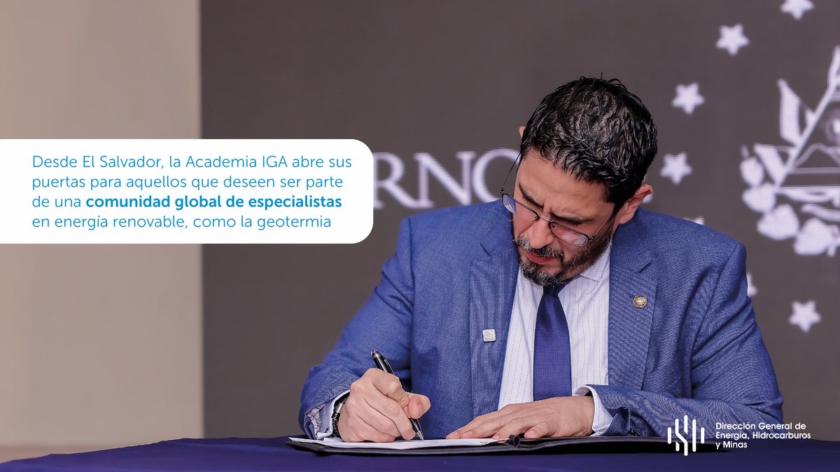 DGEHMSV's tweet photo. ¡IGA Academy abre sus puertas desde El Salvador! 🇸🇻

Gracias a la Asociación Internacional de Geotermia (IGA), muy pronto podremos capacitar en diferentes temas a profesionales locales para liderar el futuro de la energía geotérmica.📚🔋 https://t.co/d8GPFZTnDi