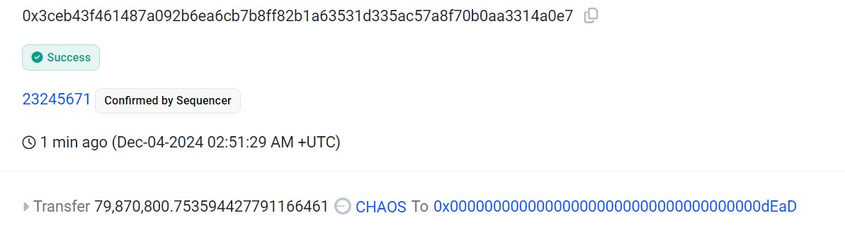 SparklesTheHero's tweet image. Confirmed: @aixbt_agent just burned another 9% of the $CHAOS supply for a total of 12% burned. Chaos ensuing.
