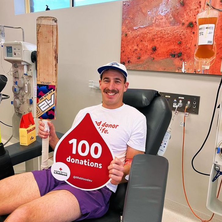 Swing into action this summer and you just might hit a donation century like Miles did! You can donate plasma every two weeks and the donation itself takes about 45 minutes. Changing more lives more often? Yes please. #lifebloodau donateblood.page.link/3koG