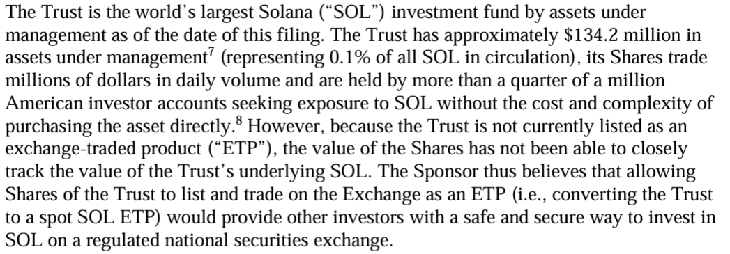valuepretender's tweet image. $NYSE and Grayscale just announced their intentions to convert $GSOL, the closed end fund currently trading at $168/share vs NAV of~$85, to an ETF.  Converting to an ETF will drive the price of $GSOL down 50% instantly. I did not have that on my bingo card.…