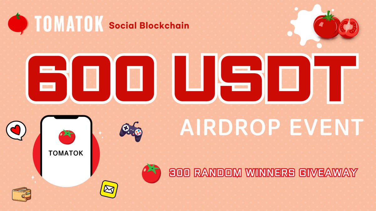 Tomatok_TOTT's tweet image. #TomaTok is running a massive $ 600 USDT #airdrop campaign in  tokens!

Join our Gleam competition:
🔗 gleam.io/eMkIf/tomatok

Follow all the rules and tag your friends to join the airdrop campaign!

#Block_CK #Metaverse #Giveaway #web2 #web3 #USDT #TOTT #Lbabk