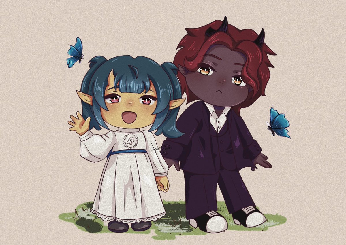 toasty_cloud's tweet photo. Imrie &amp; Cassius 💚 

#ocart #digitalart #chibiart #illustration https://t.co/rliHJf4UPH