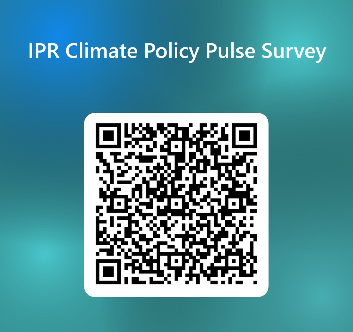 The annual IPR Climate Pulse survey is back! Try your climate forecasting skills post the US elections &amp; #COP29. 10 quick questions on global climate policy &amp; decarbonisation strategies to 2030 &amp; 2050. Follow the link: forms.office.com/pages/response… Or scan the QR code.👇#iprforecasts