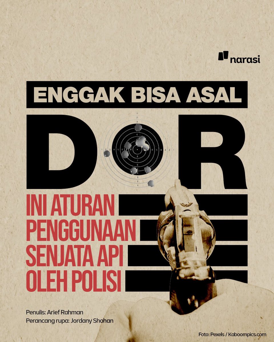NarasiNewsroom's tweet photo. Jangan mentang-mentang berhak punya senjata terus bisa asal dar der dor ya~

| Narasi Daily https://t.co/nezkZBKCXP