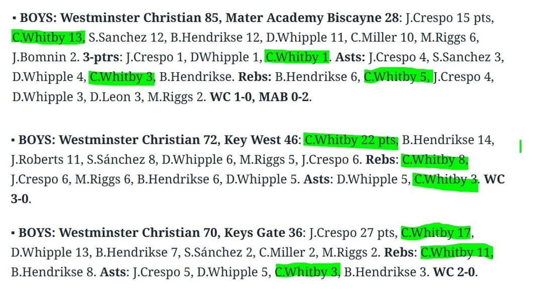 Warriors start off 3-0. #wcsmiami #uncommitted 🙏🙌🏀✨️✝️💪