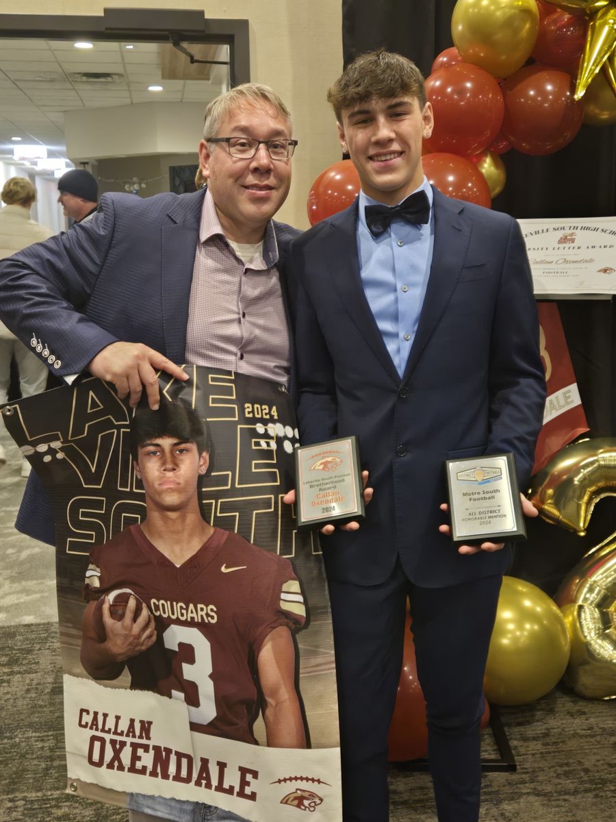 I’m honored to earn the Lakeville South Football “Brotherhood” Award and be a Metro South Football 2x All-District Honorable Mention. I’m grateful to all the players and coaches in my career 

<a href="/CoachBenBurk/">Ben Burk</a>  <a href="/djhillier227846/">djhillier</a> 
<a href="/Dean12Mark/">Mark Dean</a> <a href="/247recruiting/">247Sports Recruiting</a>