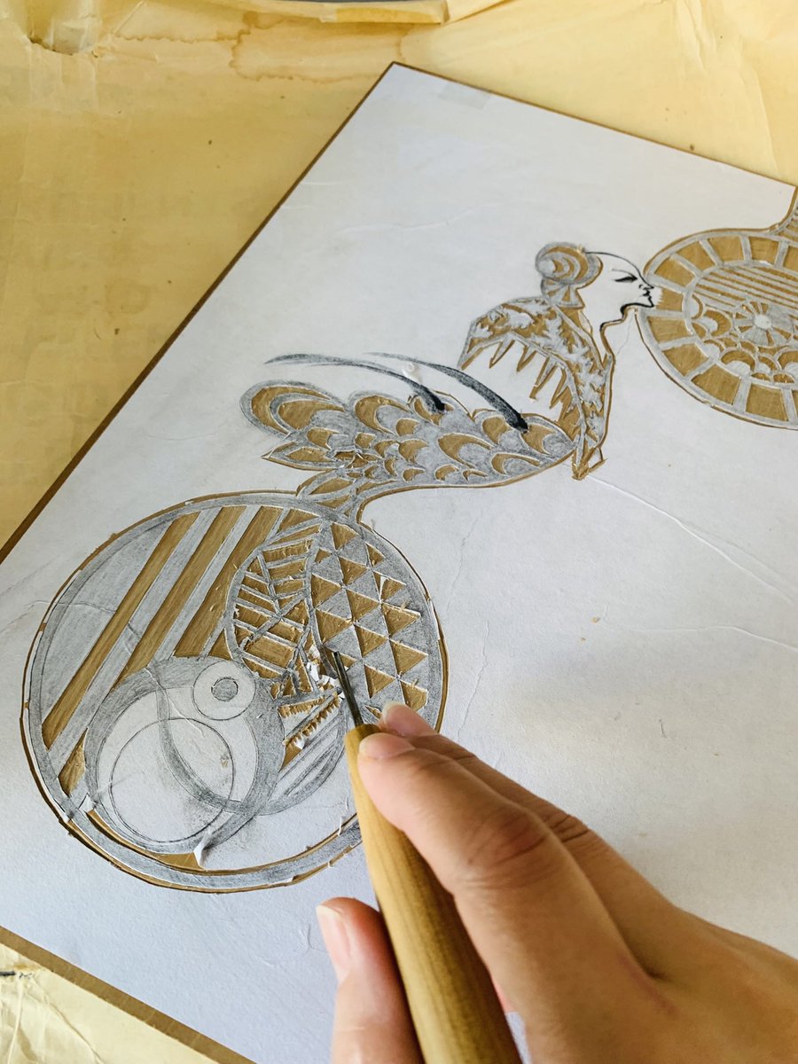 LEIMIAHOTTA's tweet photo. Only approximately 30 min.? Snow but this is first snow to me in this winter. 
Now I am working on woodcut print.
https://t.co/XRHPA1x3YZ
#snowinNYC #woodcut #artistonX https://t.co/c8GAaPqpRU