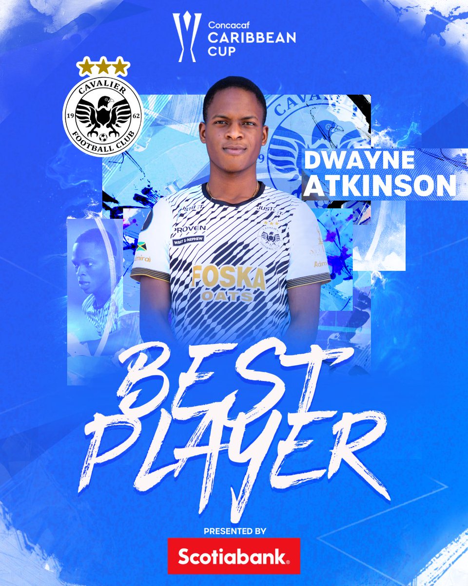 The standout performer! Dwayne Atkinson of Cavalier FC earns the Best Player Award 🥇

Presented by <a href="/ScotiabankFC/">Scotiabank FC</a>.