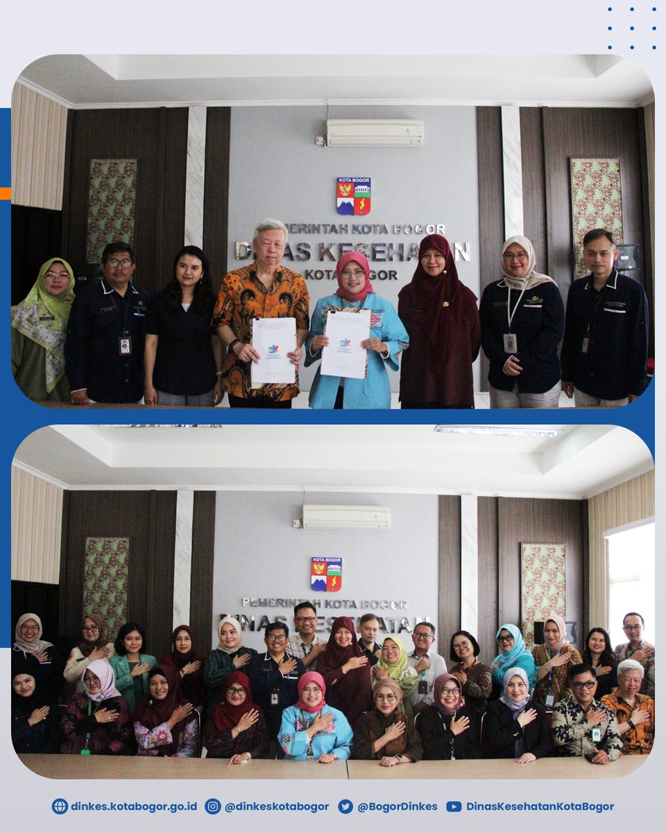 BogorDinkes's tweet image. Halo Sobat Sehat!

Selasa (26/11/2024) telah dilaksanakan Penandatanganan kerja sama Rumah Sakit terkait Pencegahan dan Pengendalian Penyakit di Paseban Naratama Dinas Kesehatan Kota Bogor.

#kerjasama #rumahsakit