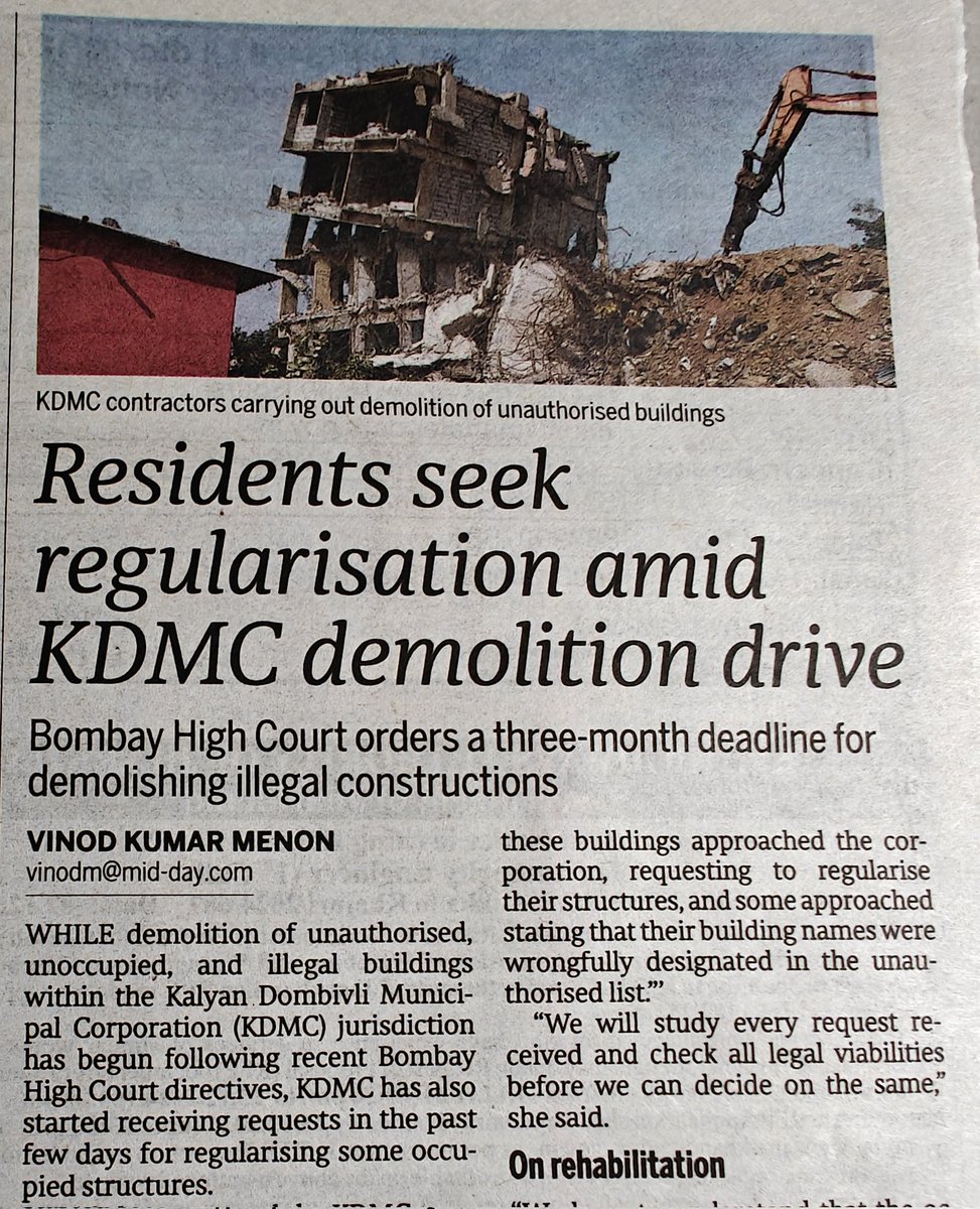 jskeshriya's tweet photo. Even #SupremeCourt & #HighCourt ordered #Demolition of #Illegal & #Unauthorised #Buildings but #MMRDA Chief #SanjayMukherjee is protecting & Encouraging Illegal & Unauthorised #Construction in #Kongaon #Bhiwandi
#MRTP notice was issued to Hare Krishna Realtors for constructing 4 Illegal floors but No action as #Builder says have paid #Bribe of more than 30-35 #lakhs to #Corrupt MMRDA officials.