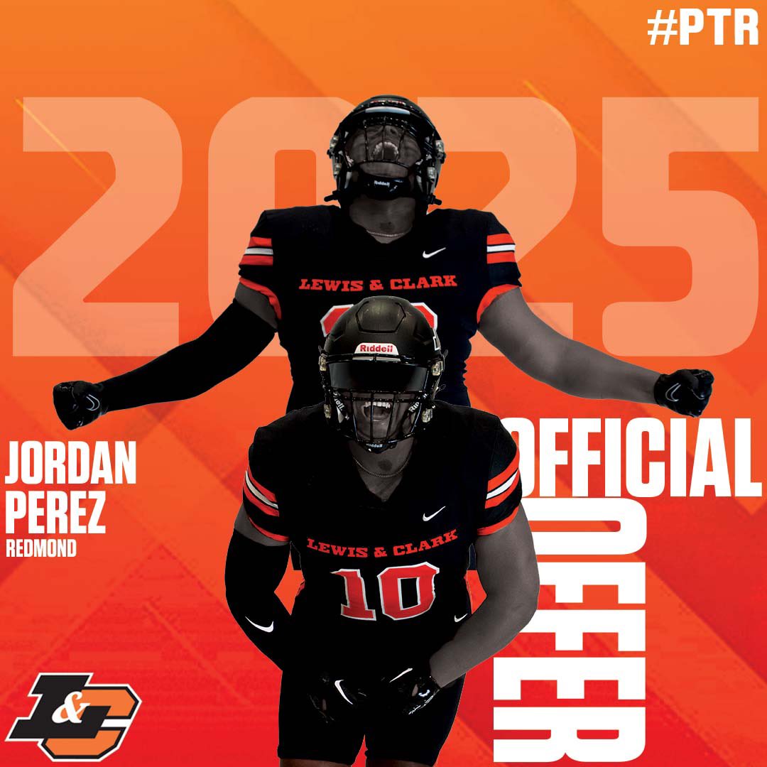 Jordan Perez (@jordan_perez15) on Twitter photo After a great conversation with Coach Read, I am beyond blessed to receive my 1st offer to continue my football career at Lewis and Clark College. Go Pioneers! #AGTG #uncommitted <a href="/LCPiosFB/">Lewis & Clark Football</a> <a href="/loganbruce55/">Logan Bruce</a> After a great conversation with Coach Read, I am beyond blessed to receive my 1st offer to continue my football career at Lewis and Clark College. Go Pioneers! #AGTG #uncommitted <a href="/LCPiosFB/">Lewis & Clark Football</a> <a href="/loganbruce55/">Logan Bruce</a>