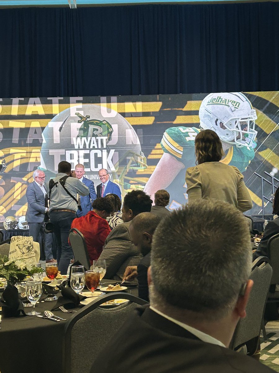 Great night for Wyatt Beck and <a href="/BelhavenFB/">Belhaven Football</a> to be a nominee for the <a href="/CSpire/">C Spire</a> Conerly Trophy. Congratulations to all the nominees; a well deserved honor.

#FIGHT