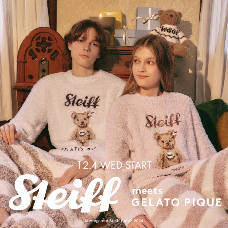 COLLABORATION】 12.4（WED）START Steiff meets GELATO PIQUE