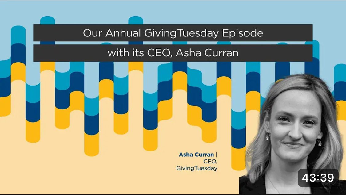 🎙️For this #GivingTuesday our <a href="/H_Art_Taylor/">Art Taylor He|Him</a> sat down with <a href="/RadioFreeAsha/">Asha Curran</a> co-founder of <a href="/GivingTuesday/">#GivingTuesday</a>. Check out the conversation!! 🔊🔊🔊 youtu.be/ThDIwuseWrE?fe…