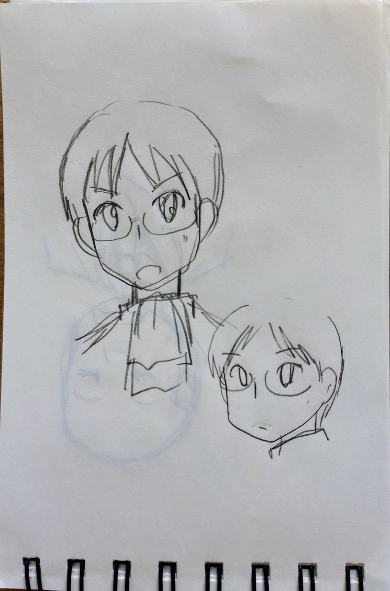 projectbonbon98's tweet image. 新しいことを始めたかった🐣
何十年かぶりにお絵描きしてみた✏️
その辺にあった子のコミックスを見て練習…なんでこれ選んだんだ(；´Д｀)
日常アニメ見ながら描いてたから､みおちゃんとセンパイも描いてみた。
これは自分的にはうまく描けた気がする。
初めてのポストはこれで良かったのか？