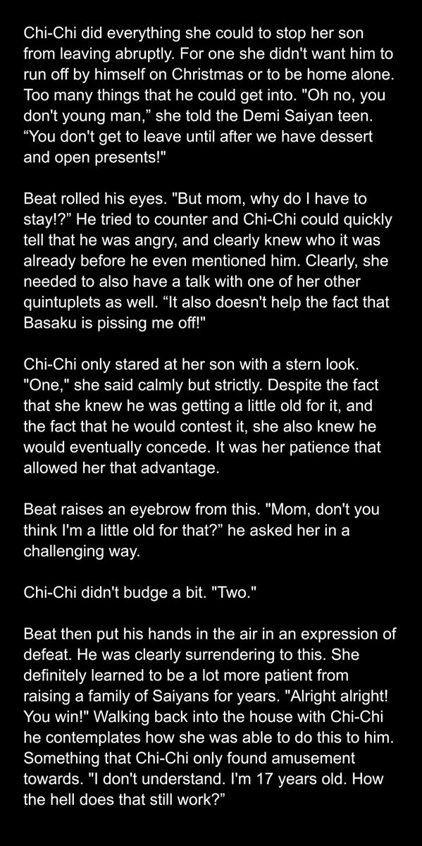 MegaMattZX's tweet photo. Sneak peek to the next chapter of Christmas with the Time Patrol.
Beat underestimated the power of the count again.
#DragonBallNewFrontier #Fanficworkinprogress #DragonBall #SonFamily #MultiverseAu https://t.co/kt5rF0pSER