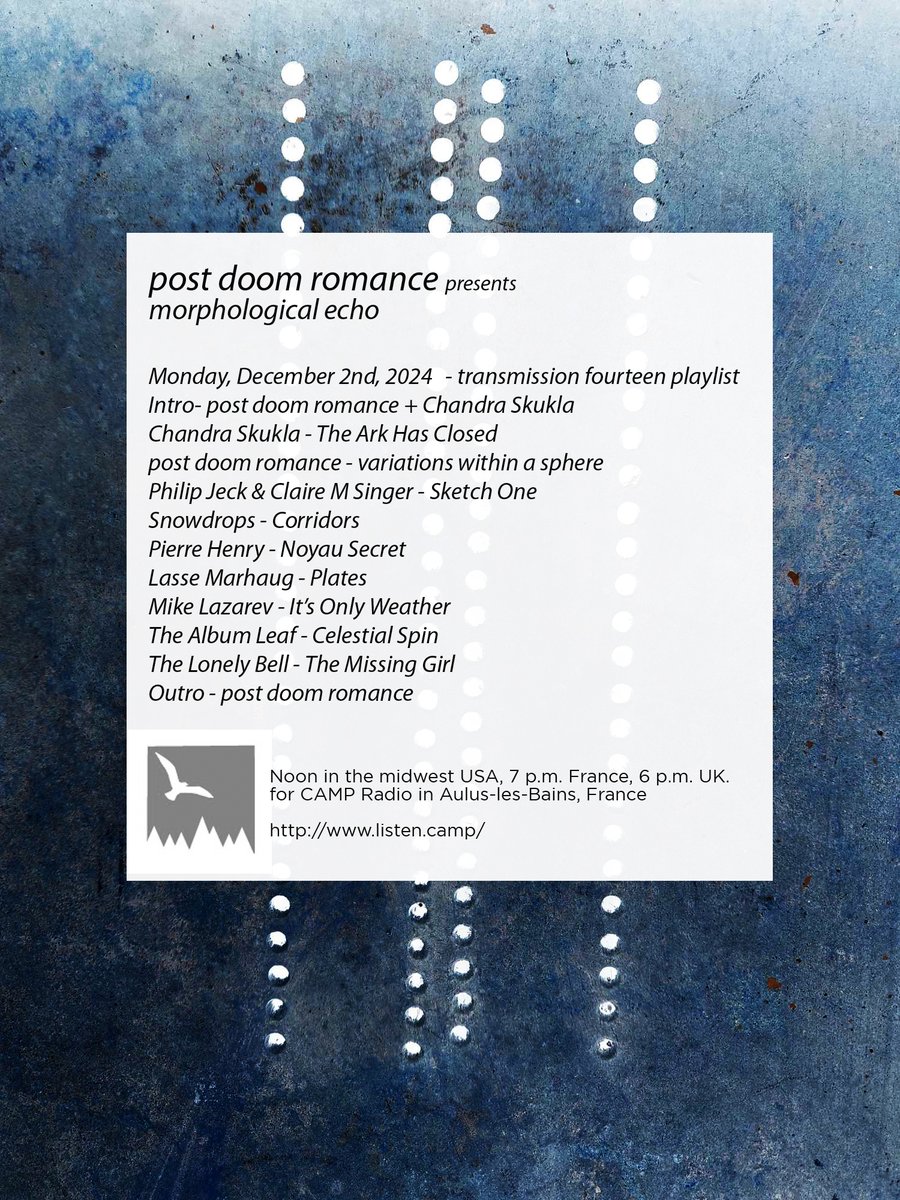 Listen again

mixcloud.com/camp_fr/post-d…

<a href="/listen_camp/">CAMP Radio</a>