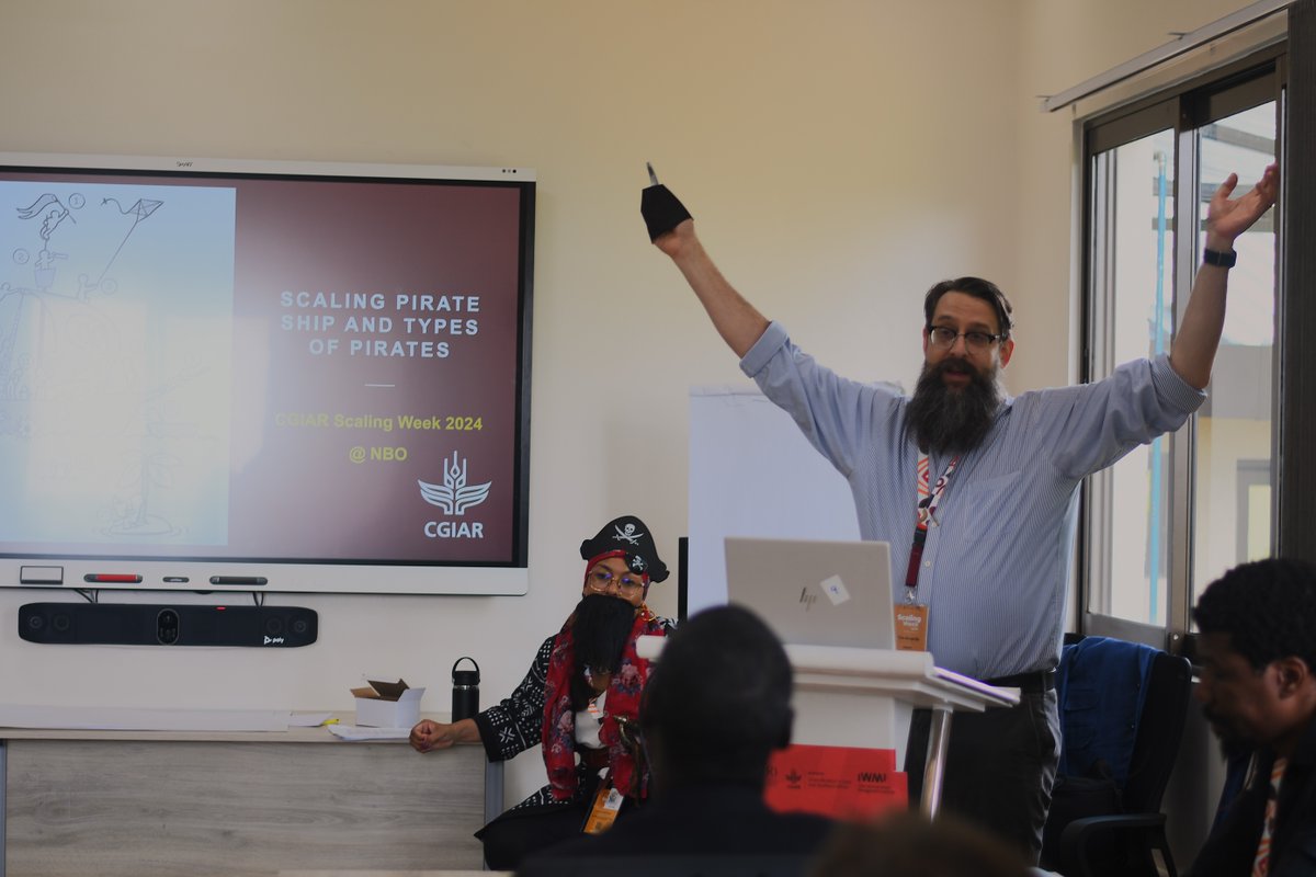 At <a href="/CGIAR/">CGIAR</a>’s #ScalingWeek2024, Timothy J. Krupnik and Inga Jacobs-Mata compared scaling to a pirate adventure, emphasizing the need for disruption, innovation, and partnerships. Scaling goes beyond technology—it’s about breaking barriers and co-creating solutions🌍