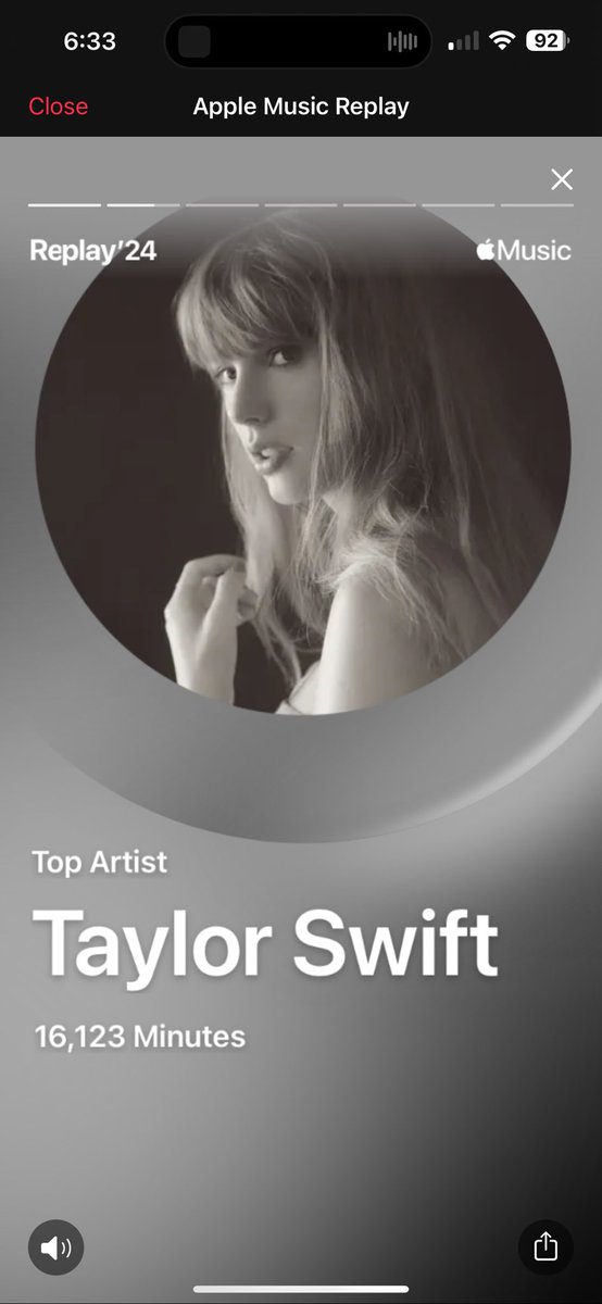 EmilyBMullins's tweet photo. I mean I kind of saw this coming…🤣 @taylornation13 @taylorswift13 #AppleMusicReplay #AppleMusicReplay2024 #Swiftie #TaylorSwift https://t.co/O18k6YbTi0