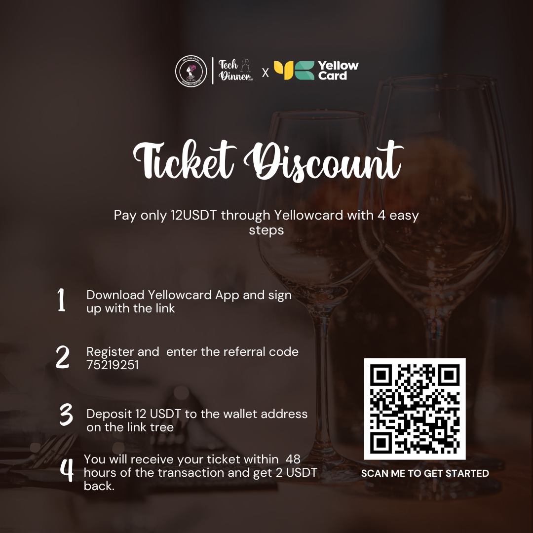 Christmas comes Early 🥳🥳
Get your discounted ticket &amp; 2 USDT back 

We are bidding the year goodbye &amp; strategizing for 2025 with #RightConversationRightstakeholders 

Get your ticket 🎟 
web.yellowcard.io/auth/signup/?r…