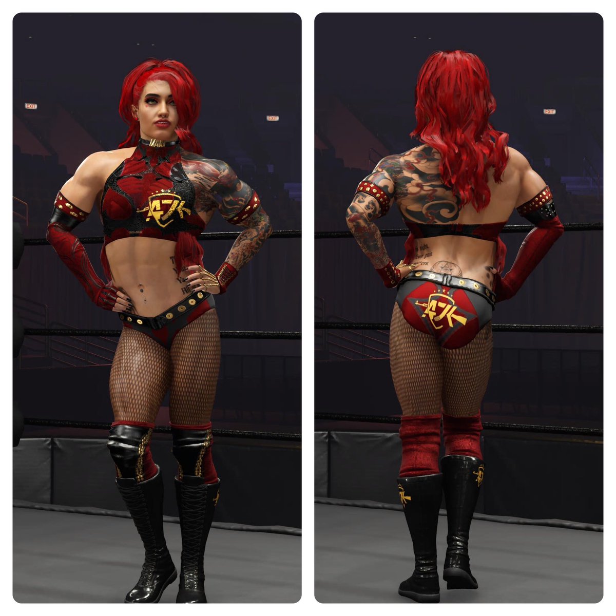 AlphaMind_AM's tweet photo. AK47 Amy Kameron is available on the cc, download tag EST93
#Caw #Original #OriginalCaw #WWE2K24 #EST93 https://t.co/gwG505quEB