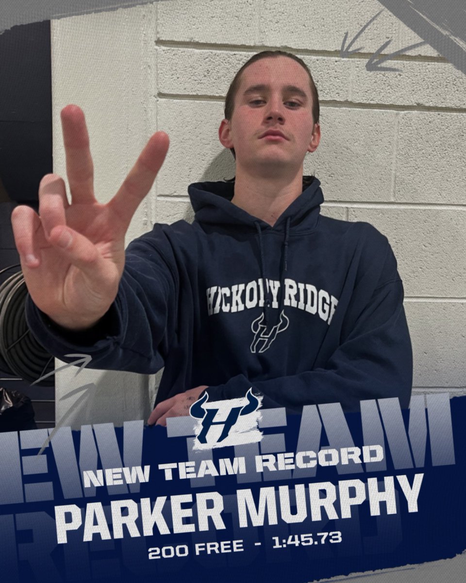 Hickory Ridge Swim (@hrhs_swimming1) on Twitter photo 🚨🚨 NEW RECORD ALERT 🚨🚨 Parker Murphy has officially taken the Men's 200 Free Record at the Sunbelt HS Invitational Meet tonight! It was previously set by Tyler Ligi on Jan. 11, 2023 with a time of 1:48.82.
Congrats Parker!
<a href="/hrhsbulls/">Hickory Ridge Ragin’ Bulls 🤘🏻</a> <a href="/HRHSBoosters/">HRHS Boosters 🐮💙🤘🏼</a> <a href="/Gm4Sports/">Greater Metro 4 Conference</a> 🚨🚨 NEW RECORD ALERT 🚨🚨 Parker Murphy has officially taken the Men's 200 Free Record at the Sunbelt HS Invitational Meet tonight! It was previously set by Tyler Ligi on Jan. 11, 2023 with a time of 1:48.82.
Congrats Parker!
<a href="/hrhsbulls/">Hickory Ridge Ragin’ Bulls 🤘🏻</a> <a href="/HRHSBoosters/">HRHS Boosters 🐮💙🤘🏼</a> <a href="/Gm4Sports/">Greater Metro 4 Conference</a>