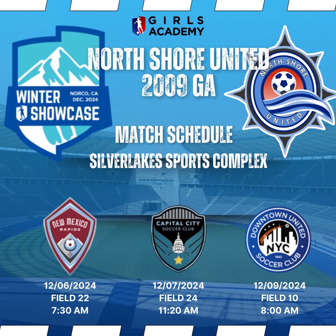 NSU2009GA's tweet photo. Headed to Norco, CA for the Girls Academy Winter Showcase December 5th-9th. We are looking forward to playing against some great teams.
@NSU_Soccer @GAcademyLeague 
#WeAreUnited https://t.co/ModuQoHjU6