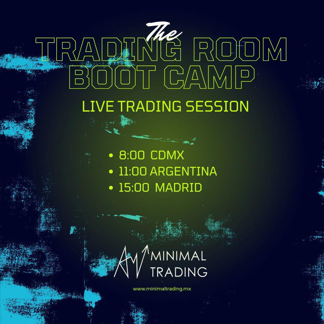 Mañana Miercoles tenemos sesión de #LiveTrading en el Bootcamp!! Así que nos vemos temprano #MinimalTraders
