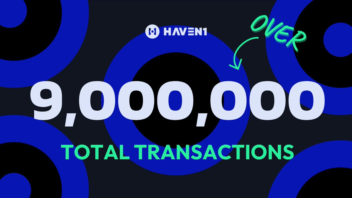 Haven1official's tweet image. 🎆9 Million Transactions Completed!

Incredible work, Havenauts—you’re pushing Haven1 to new heights! Keep it up! How soon can we hit 10 million? 🤔

Get your H1 testnet tokens ready and show the world what the most #REKTResistant community is capable of!💪

#Haven1Up…