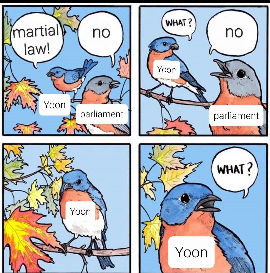 hackintonet's tweet image. Yoon gets NOs for everything he proposes, so he announced martial law and gets another big NO🤣