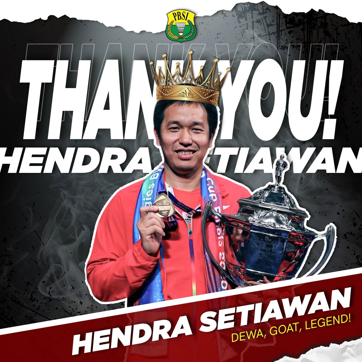 Bulutangkis akan merindukanmu, Hendra ❤️

Terima kasih untuk dedikasi, pengabdian dan prestasi untuk Indonesia selama 35 tahun. Warisanmu kan abadi.

Sampai jumpa di Indonesia Masters 2025.

#HendraSetiawan #Retirement
#BadmintonIndonesia