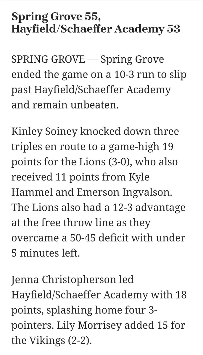 Spring Grove Girls Basketball tweet media