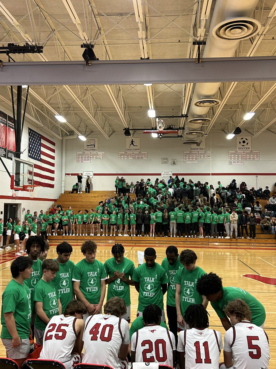 After a moving speech by Cindy Wessel about mental health awareness, the Colts held off a tough Parkway North 50-40 on Talk 4 Tyler night! The freshman team also got their 1st victory, and JV battled but lost in OT. Thanks to all involved for your support of a great cause!