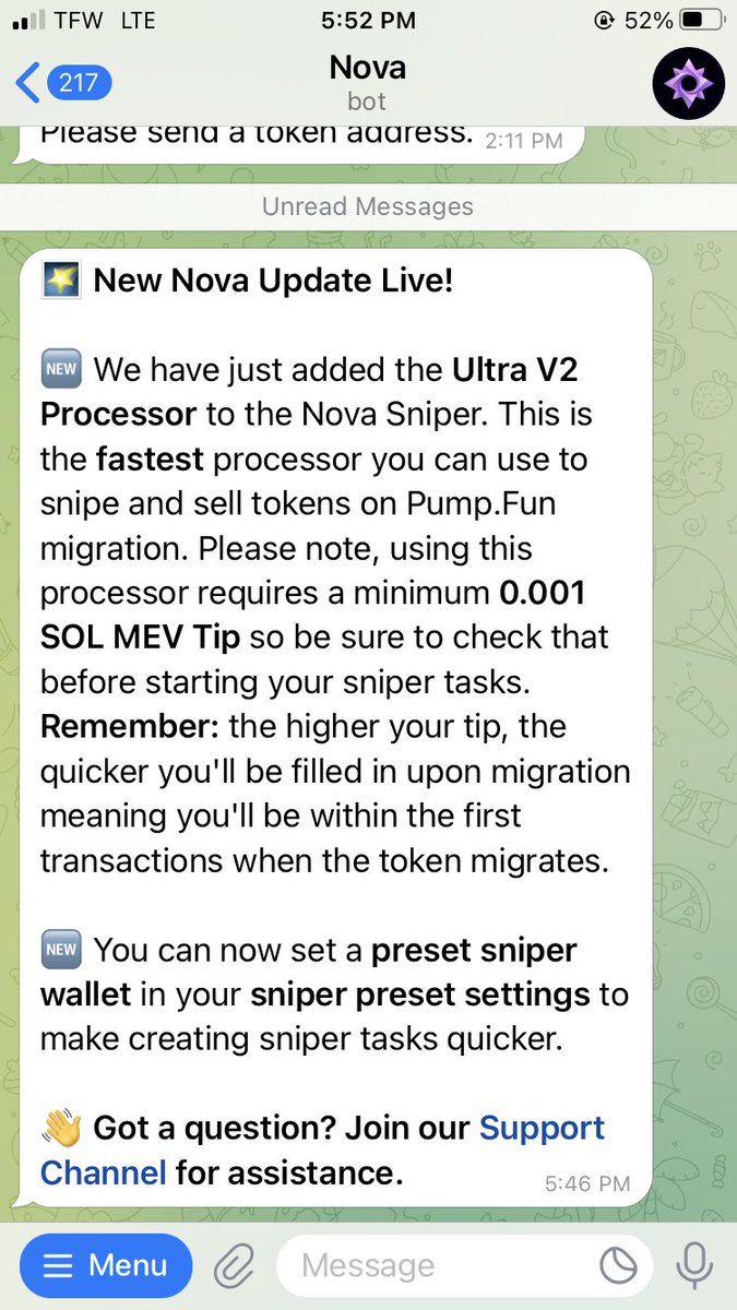 Nova bot is straight killing it. With Trojan I was losing so much profit just because of gas fees. #nova #solana #memecoin #bot #trading

t.me/TradeonNovaBot…