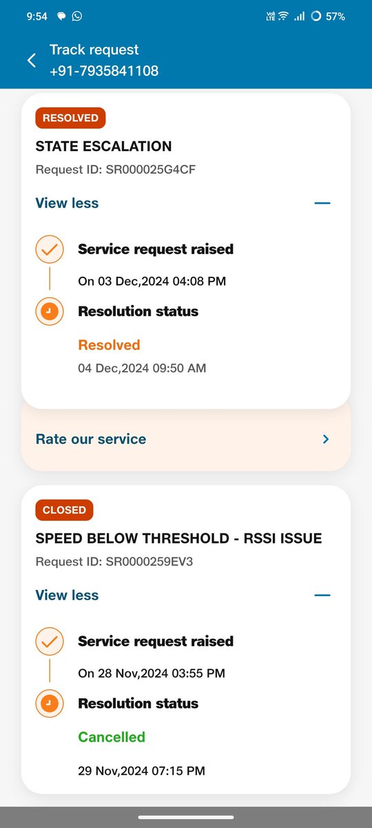 JenilKothari3's tweet photo. @JioCare Pls look at this, what is the resolution provided? Without resolution all the tickets closed @TRAI https://t.co/xdC7tupcvx