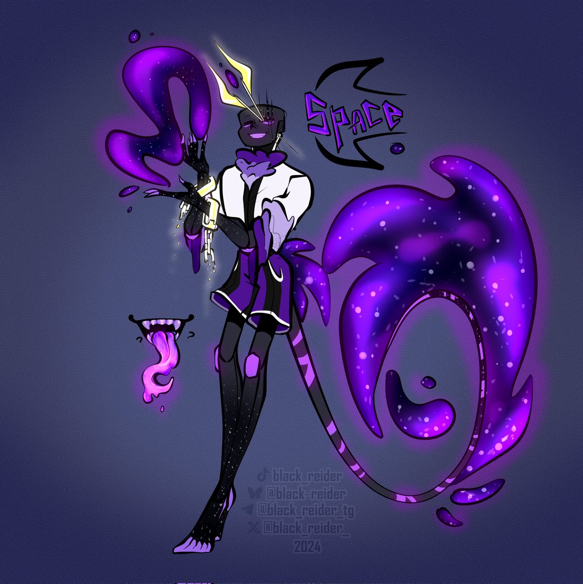 black_reider_'s tweet photo. I created a handsome guy for the comic story~ 
I like him
#cyberpunktale #undertaleAU #spacesans https://t.co/S929RJVruG