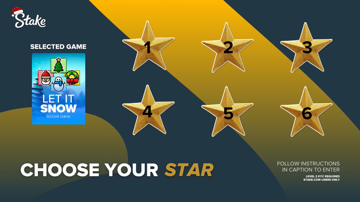 Choose Your Star ⭐️

Three people who get a 200x win on the selected game below with a 20c min bet will get to choose one of these gifts revealing a prize between $100 &amp; $1,000 👀

Bets accepted from the time of this tweet⏱️

You must screenshot and comment the win with bet ID to