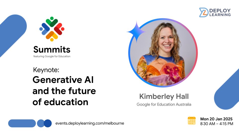 DeployLearning's tweet image. 🌟We are thrilled to announce our keynote speaker🌟
✅ Discover new perspectives on integrating technology
✅ Explore practical applications
✅ Get actionable ideas to transform your classroom
📅 Jan 20, 2025
📍Melbourne
Secure your spot: events.deploylearning.com/melbourne