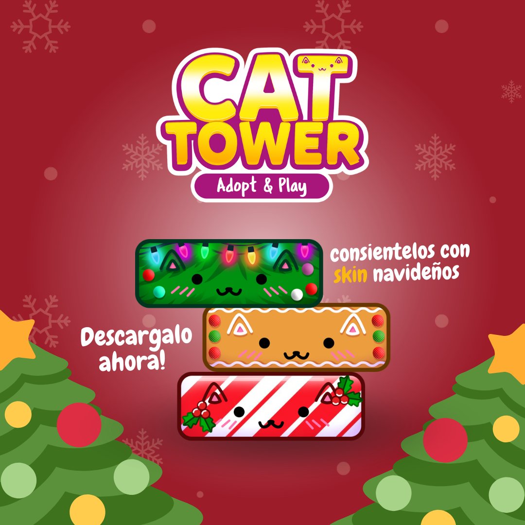 🐾 Gatos + Navidad = la combinación perfecta. 🎄✨
En Cat Tower, los gatitos se apilan más rápido que las listas de regalos. 🐱🎁
📲 Descárgalo gratis en Google Play
#cattowerultimate #cattower #patolistudio #indiegame