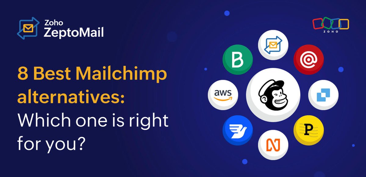ZohoCPaaS's tweet photo. Mailchimp is a widely used platform by many businesses, but it might not be the ideal solution for everyone. If you're thinking about making a change and exploring other options, don't miss our latest article on #MailchimpAlternatives ๐ https://t.co/o2u2GA2Pu5
You'll get to:
๐ Compare the 8 best Mailchimp alternatives
๐ Unlock features that can simplify your email sending process
๐ Find the perfect fit that matches your business goals